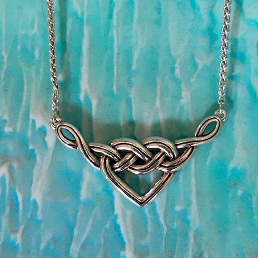 Brighton Interlock Celtic Heart Necklace Adjustable
